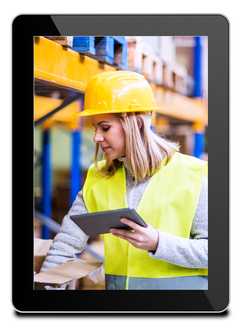 warehouse ipad worker